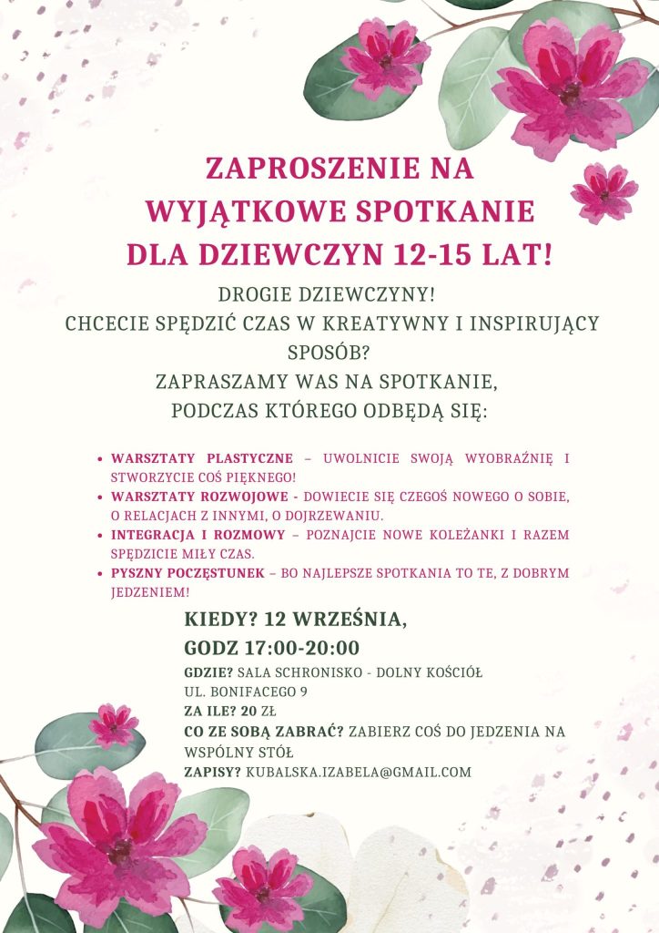 Zapraszamy dziewczęta
