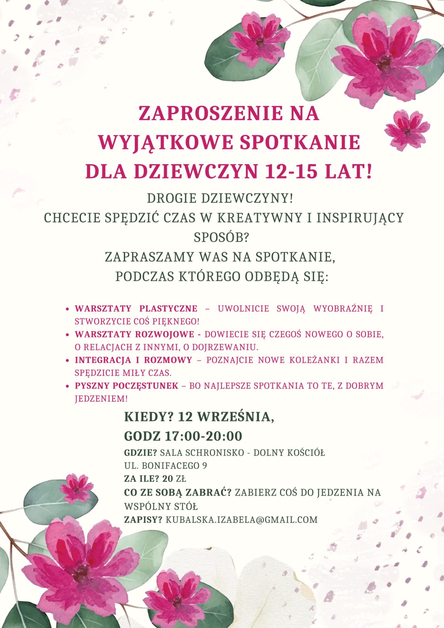 Zapraszamy dziewczęta