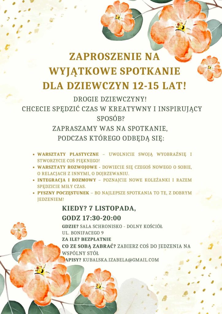 Spotkanie dla dziewcząt