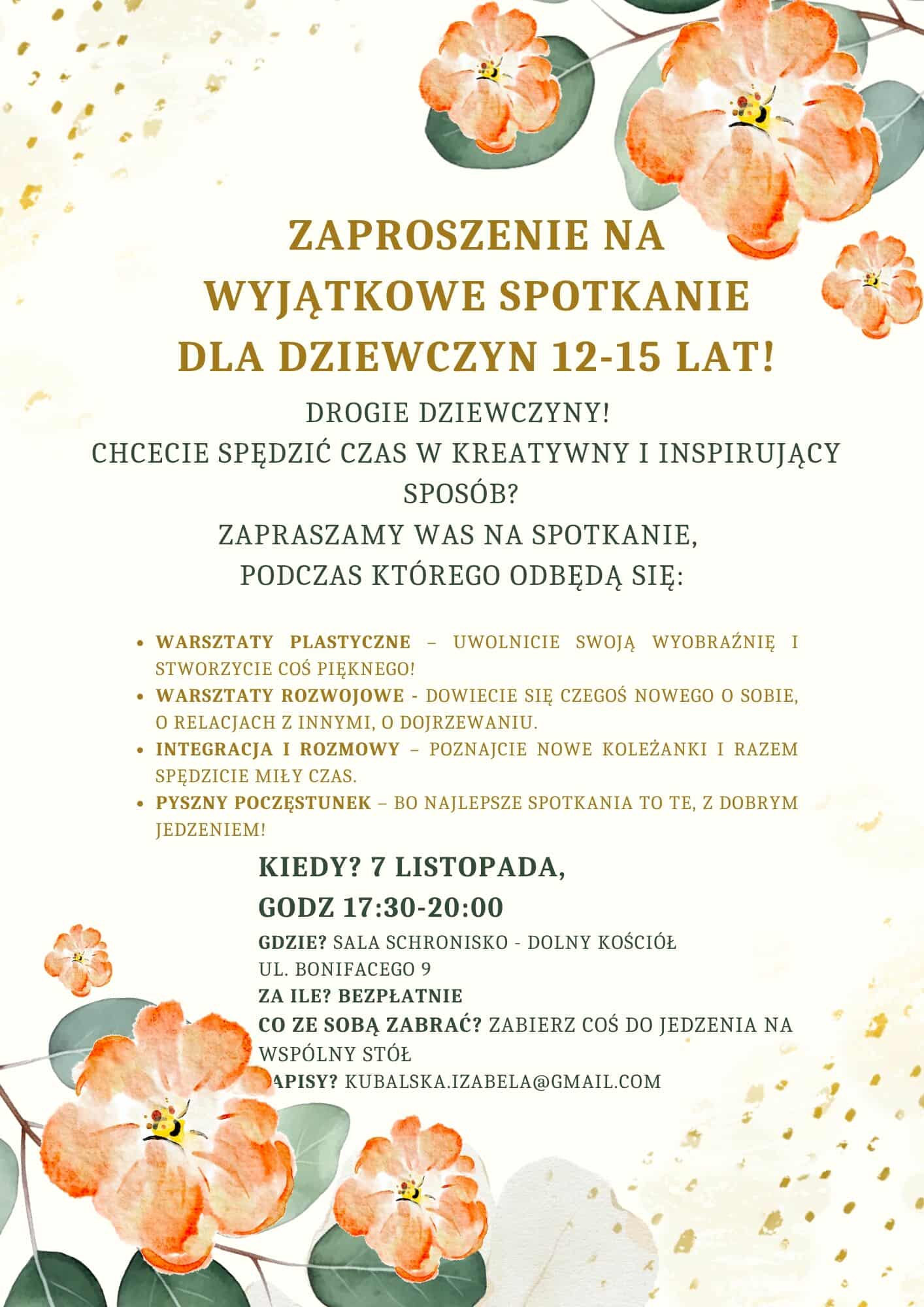 Spotkanie dla dziewcząt