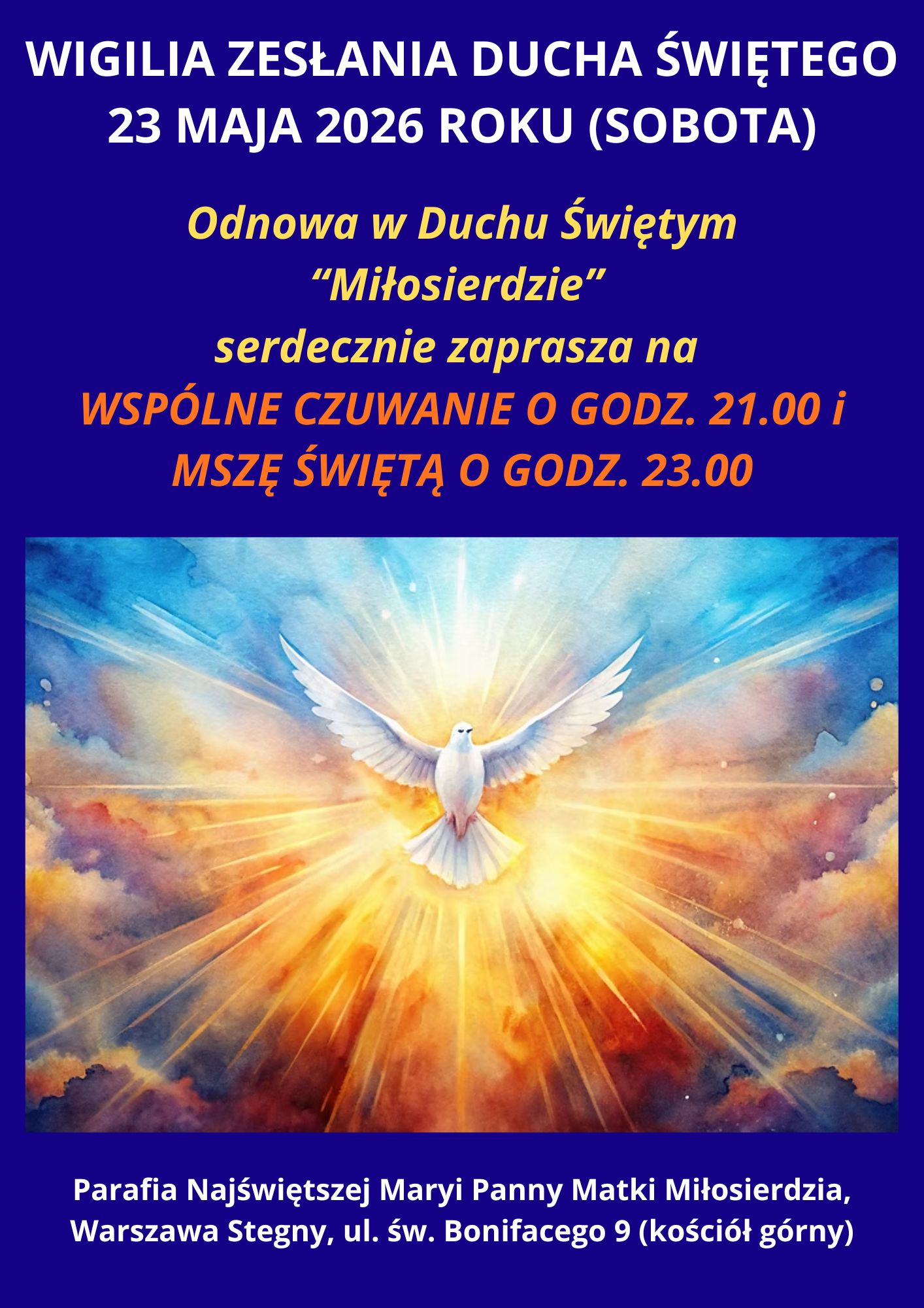 Wigilia Zesłania Ducha Świętego